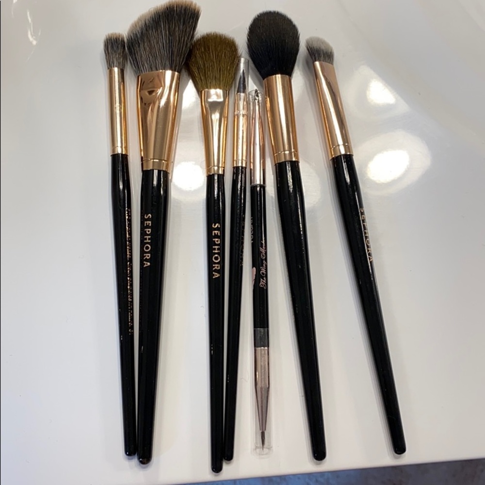 Sephora brush set. Rose gold. Set of 7 brushes